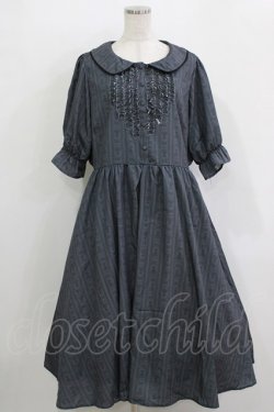 画像1: m petit by misako / MSKストライプフレアワンピース 4L グレー H-26-01-07-016-LO-OP-NS-ZH