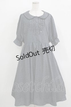 画像1: m petit by misako / MSKストライプフレアワンピース 4L グレー H-26-01-07-016-LO-OP-NS-ZH