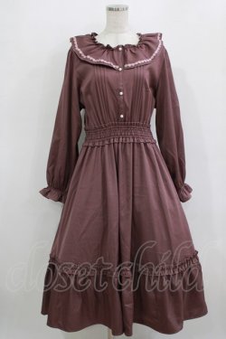 画像1: m petit by misako / AOK*フリルカラータックワンピース 4L ダークピンク H-26-01-07-017-LO-OP-NS-ZH