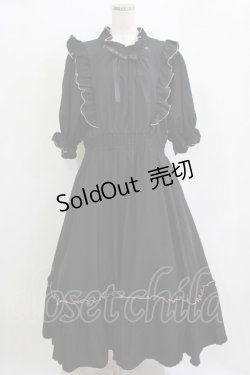 画像1: m petit by misako / NINA'SコラボAMハイショクメローワンピース 4L ブラック H-26-01-07-019-LO-OP-NS-ZH