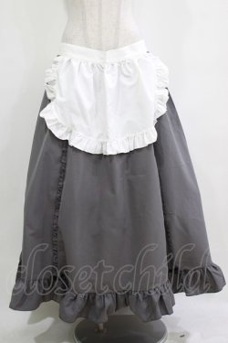画像1: Cherirulu Chocola / MYフリルスカート+エプロン 4L グレー H-26-01-07-020-GO-SK-NS-ZH