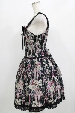 画像2: BABY,THE STARS SHINE BRIGHT / アントワネットブーケ柄 ゴブランコルセットジャンパースカートII Free ブラック H-26-01-07-002-BA-OP-NS-ZH