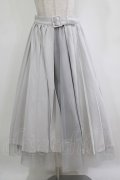 EATME / プリーツラップチュールスカート M グレー H-26-01-07-021-LO-SK-NS-ZH