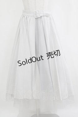 画像1: EATME / プリーツラップチュールスカート M グレー H-26-01-07-021-LO-SK-NS-ZH