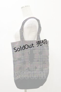 画像1: Innocent World / タータンチェックフレデリックトートバッグ  グレー H-26-01-08-001-IW-BG-NS-ZH