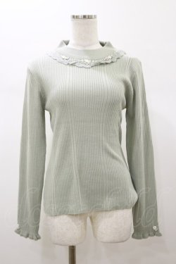 画像1: axes femme / バラボトルネックリブニット Free ミント H-26-01-08-045-AX-TO-NS-ZH