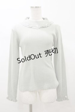 画像1: axes femme / バラボトルネックリブニット Free ミント H-26-01-08-045-AX-TO-NS-ZH