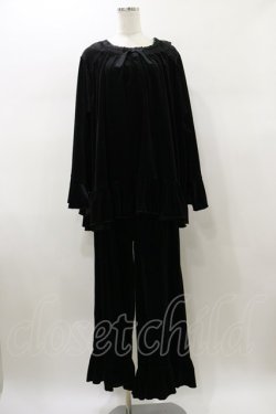 画像1: Kurumi Collaboration / マダムノクターンルームウエア LL ブラック H-26-01-08-050-LO-OP-NS-ZH