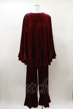 画像2: Kurumi Collaboration / マダムノクターンルームウエア LL ボルドー H-26-01-08-051-LO-OP-NS-ZH