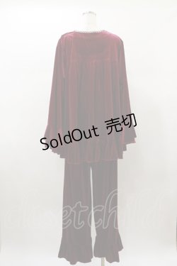 画像2: Kurumi Collaboration / マダムノクターンルームウエア LL ボルドー H-26-01-08-051-LO-OP-NS-ZH