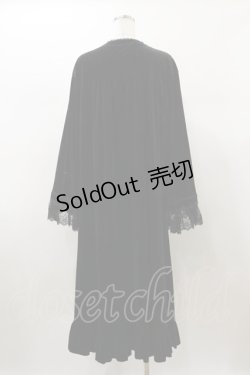 画像2: Kurumi Collaboration / マダムノクターンルームガウン LL ブラック H-26-01-08-052-LO-TO-NS-ZH