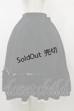 画像1: Cherirulu Chocola / mnリボンギャザーSK 3L ブラック H-26-01-08-056-LO-SK-NS-ZH