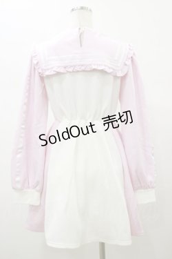 画像2: Ank Rouge / ジャージセーラーワンピース M ピンク H-26-01-08-058-CA-OP-NS-ZH