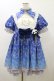 画像1: To Alice / パンダチャイナメイドワンピース M ブルー H-26-01-08-060-LO-OP-NS-ZH (1)