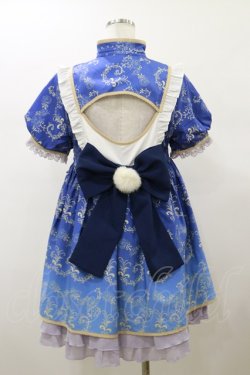 画像2: To Alice / パンダチャイナメイドワンピース M ブルー H-26-01-08-060-LO-OP-NS-ZH