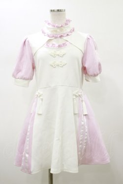 画像1: Jamie エーエヌケー / ジャージチャイナワンピース M ピンク H-26-01-08-061-LO-OP-NS-ZH