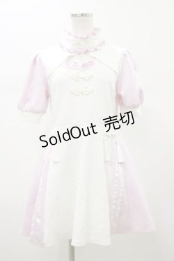 画像1: Jamie エーエヌケー / ジャージチャイナワンピース M ピンク H-26-01-08-061-LO-OP-NS-ZH