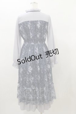 画像2: axes femme / フラワープリントレースワンピース M ネイビー H-26-01-08-063-AX-OP-NS-ZH