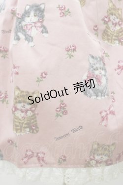 画像4: Innocent World / ねこ柄タックジャンパースカート Free ピンク H-26-01-08-065-IW-OP-NS-ZH