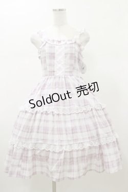 画像1: Alice Mashiro / チェックティアードジャンパースカート M ピンク H-26-01-08-067-LO-OP-NS-ZH