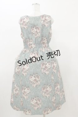 画像2: axes femme / クラシックローズ柄ジャンスカ Free グリーン H-26-01-08-075-AX-OP-NS-ZH