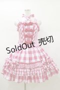 BABY,THE STARS SHINE BRIGHT / トリプルギンガムホルタージャンパースカート Free ピンク H-26-01-08-078-BA-OP-NS-ZH
