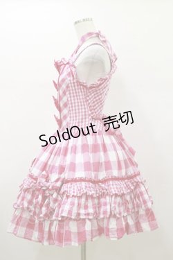 画像3: BABY,THE STARS SHINE BRIGHT / トリプルギンガムホルタージャンパースカート Free ピンク H-26-01-08-078-BA-OP-NS-ZH