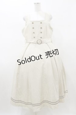 画像1: Kurumi Collaboration / マリンアカデミアジャンパースカート 3L 生成り H-26-01-08-081-LO-OP-NS-ZH