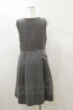 画像2: Fi.n.t / ビットフラップVネックジャンパースカート Free GRAY H-26-01-08-084-CA-OP-NS-ZH