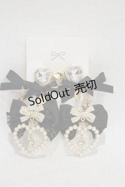 画像1: LIZ LISA / ビジュー6コセットクリップ  ブラック H-26-01-08-016-LO-AC-NS-ZH