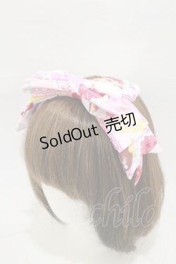 画像1: metamorphose / Sweets Timeリボンカチューシャ  ピンク H-26-01-08-019-ME-AC-NS-ZH