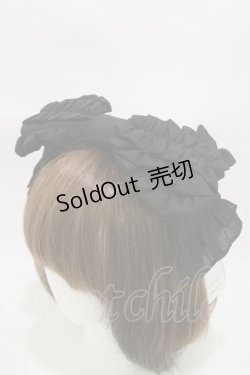 画像1: Chalmiere / リボン型ヘッドドレス  ブラック H-26-01-08-023-LO-AC-NS-ZH