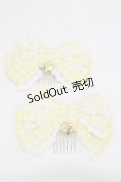 画像1: Angelic Pretty / Lovelyチェックコーム  イエロー H-26-01-08-027-AP-AC-NS-ZH