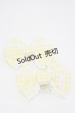 画像2: Angelic Pretty / Lovelyチェックコーム  イエロー H-26-01-08-027-AP-AC-NS-ZH