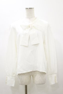 画像1: DearMyLoveMillor / オリジナル釦リュバンブラウス 3L オフ H-26-01-08-035-LO-BL-NS-ZH