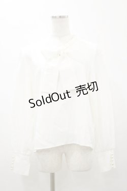 画像1: DearMyLoveMillor / オリジナル釦リュバンブラウス 3L オフ H-26-01-08-035-LO-BL-NS-ZH