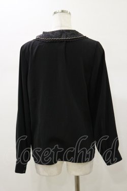 画像2: Fi.n.t / ローズ刺繍ダブルカラーブラウス Free Black H-26-01-08-038-CA-BL-NS-ZH