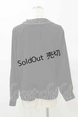 画像2: Fi.n.t / ローズ刺繍ダブルカラーブラウス Free Black H-26-01-08-038-CA-BL-NS-ZH