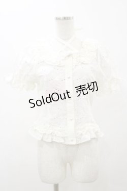 画像1: BABY,THE STARS SHINE BRIGHT / Cherry Paradeスクエアブラウス  オフ H-26-01-08-039-BA-BL-NS-ZH