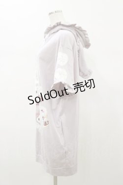 画像3: NOEMIE / マイメロディ/うさ耳フードフリル裏毛パーカー Free ピンク H-26-01-08-042-LO-TO-NS-ZH