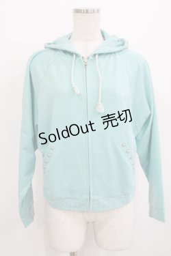 画像1: Candy Stripper / くま耳フードパーカー  サックス H-26-01-09-1029-PU-TO-KB-ZH