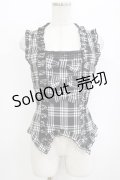 PEACE NOW / チェックリボンフリルビスチェ  ブラック H-26-01-09-1032-PU-TO-KB-ZH