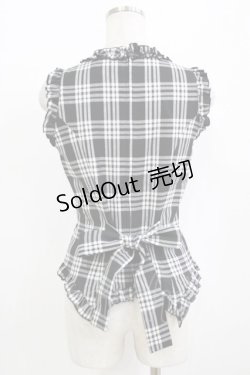 画像3: PEACE NOW / チェックリボンフリルビスチェ  ブラック H-26-01-09-1032-PU-TO-KB-ZH