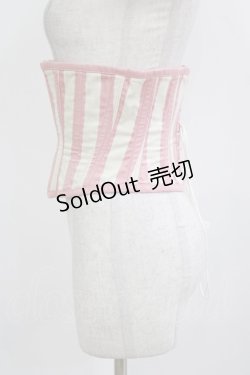 画像2: Dangerous nude / ストライプコルセット  ピンク H-26-01-09-1033-PU-TO-KB-ZH