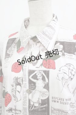 画像4: MILKBOY / STRAWBERRY NEWS SHIRTS  ピンク H-26-01-09-1036-MB-BL-KB-ZH