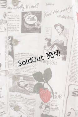 画像5: MILKBOY / STRAWBERRY NEWS SHIRTS  ピンク H-26-01-09-1036-MB-BL-KB-ZH