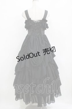 画像3: ATELIER PIERROT / ロングバッスルジャンパースカート  ブラック H-26-01-09-1004-EL-OP-KB-ZH