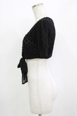 画像2: Emily Temple cute / ダイヤ透かし編みボレロ  クロ H-26-01-09-1040-ET-TO-KB-ZH