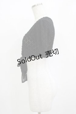 画像2: Emily Temple cute / ダイヤ透かし編みボレロ  クロ H-26-01-09-1040-ET-TO-KB-ZH