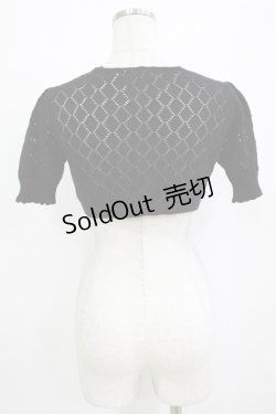 画像3: Emily Temple cute / ダイヤ透かし編みボレロ  クロ H-26-01-09-1040-ET-TO-KB-ZH